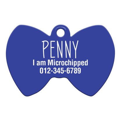 Bow tie pet tag – personalized cat and dog tags engraved