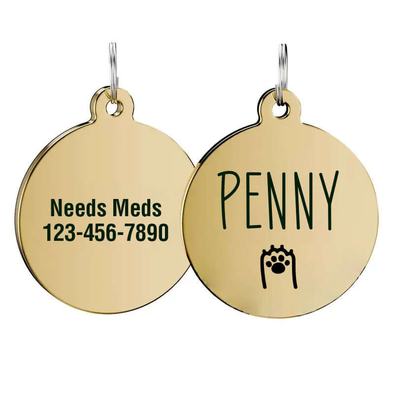 Custom engraved stainless steel pet tags for dogs and luggage