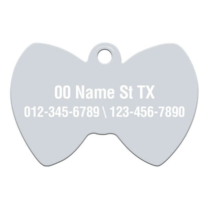 Bow tie pet tag – personalized cat and dog tags engraved